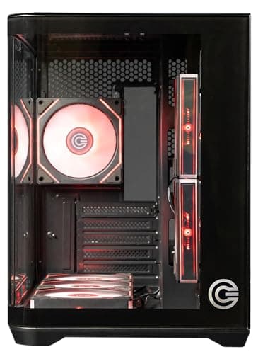 Circle Lucid Curve MX Mid Tower Computer Case | Gaming Cabinet - Black | Panoramic Curved Glass | Supports M-ATX and ITX | Pre Installed 3X Bottom, 2X Side and 1X Rear 120MM Infinity Mirror ARGB Fans 2