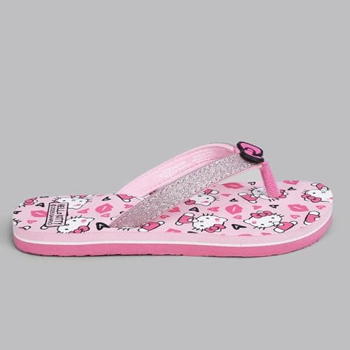 Kidsville Official Hello Kitty Printed Flip-Flops For Kids Girls | Soft, Non-Slip, Indoor, Outdoor, House Slipper, Comfortable & Durable Footwear for Children 2