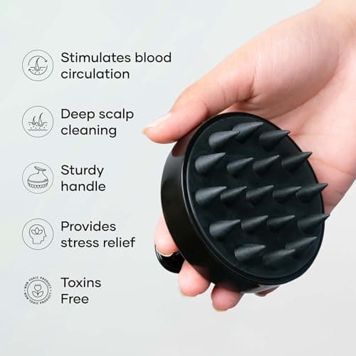 Cureskin Head Massager with Medical-Grade Silicone Bristles | Hair Massager for Hair Growth | Scalp Massager Shampoo Hair Brush, Exfoliating, Oil Massage, Anti-Dandruff 3