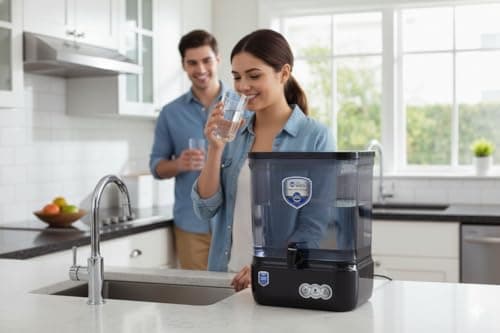 Aqua Mars RO Water Purifier | 9 Liter Storage | RO + UV + Zinc + B12 + Copper + Alkaline + TDS Control | ISO Certified | 3000 TDS | Suitable for all type water with 1-Year Warranty (Black) 2