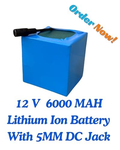 12V 6000mAh Lithium-Ion Rechargeable Battery Pack 2