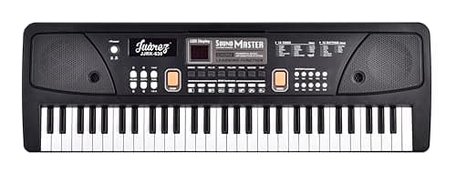 Juarez Junior 61 Keys Electronic Keyboard Piano JJRK-630 with LED Display, Microphone, USB Power Cord, Learning Function, Record & Playback, Single Speaker 2