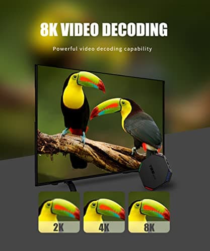 V88R 4K Mini PC Box, 8GB RAM 128GB ROM, Dual WiFi, Bluetooth 5.0, HDR Ultra HD Entertainment Device Compatible with Smart TVs, Projectors & Android-Based Applications 4