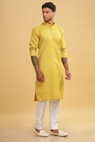 BE ACTIVE Cotton | Traditional and Elegant Look | Indian Kurta for Men | Full Sleeve Kurta C-RF0062 KR 3 M 5