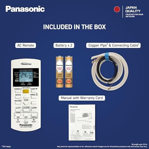 Panasonic 1.5 Ton 3 Star, New Star rated, Premium WiFi Inverter Smart Split AC (DustBuster Tech, Matter Enabled, AI, Higher Airflow, Copper Cond., 8in1 Convertible, 2-Way,PM0.1 Filter,CS/CU-SU18BKY3W, 6