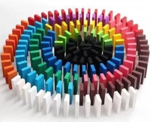 ROYAL DEALS Wooden Domino Building Blocks Educational Toys for Children