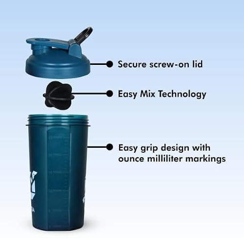 Nivia Electra Sports Shaker, BPA Free, Gym Workout, Running, BPA Free, Leakproof, Exercise Shaker - 700ML (Blue) 4