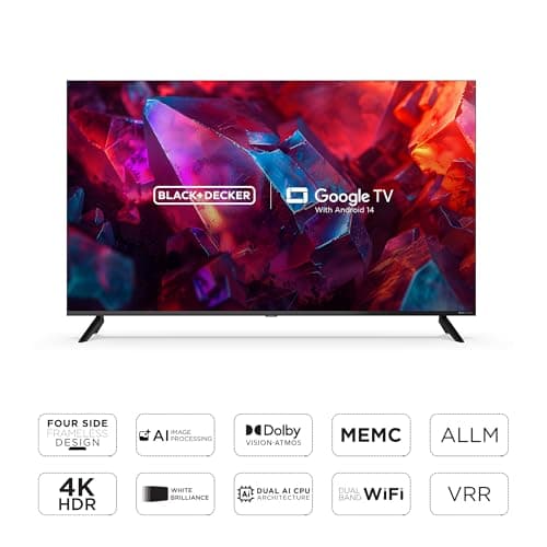 BLACK+DECKER 139 cm (55 inches) A1 Series 4K Ultra HD LED Smart Google TV BXTVGU55UD2875ATIN (Black) 2