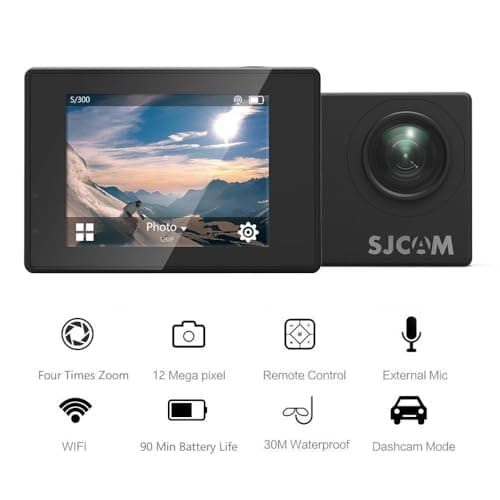 SJCAM SJ4000 WiFi 12MP Optical Full HD WiFi Sports Action Camera 170°Wide FOV 30M Waterproof DV Camcorder, Black 2