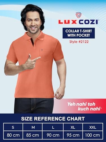 Lux Cozi Men's Half Sleeve Soild Casual T-Shirt with Chest Pocket_COZI_2122_EMRAD_L_1PC Emerald 5