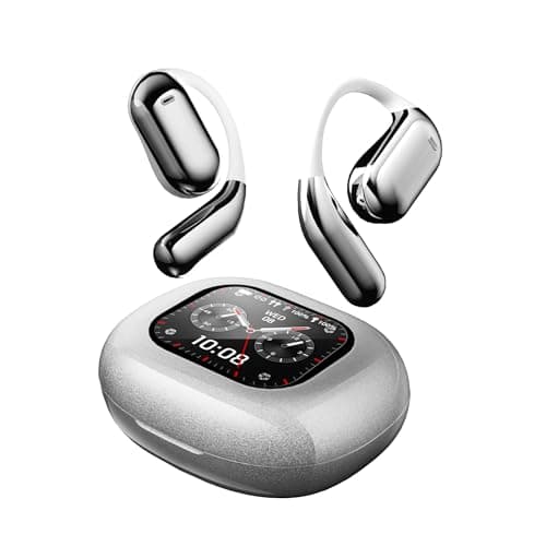 Wireless Open Ear Earbuds 70hrs Bluetooth 5.4 Ear buds Sport, Multi-functional Headphones 2025 New Intelligent Touch Screen Ultra Comfy Over Ear Earbuds with Earhooks, IPX5 Waterproof for Exercise