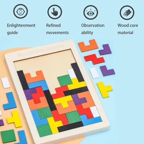 Storio Toys Wooden Russian Blocks Puzzles for Kids Adults, Wood Intelligence Puzzle for Ages 3-8,Wooden Puzzles Brain Teasers Toy Educational Gift for 7-10 Years 3