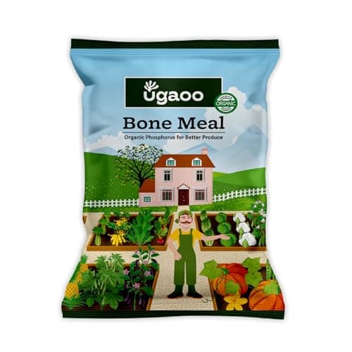 Ugaoo Bone Meal Fertilizer for Plants - 1 Kg | Organic Phosphorus and Calcium Source for Flowering and Fruiting Plants | Natural Slow-Release Plant Food for Roses Hibiscus Tomato and Home Garden Pots