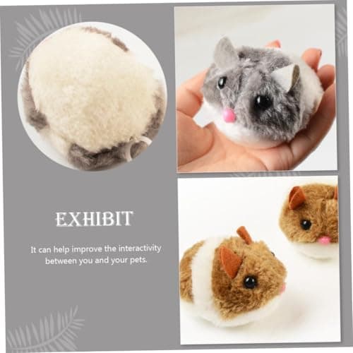 RvPaws Pulling Mouse Sound for Kitten | Vibrating Drawstring Mouse Cat Catching Mouse Toy | Funny Mouse Plush Cat Toy Jumping Mouse - Color May Vary 6