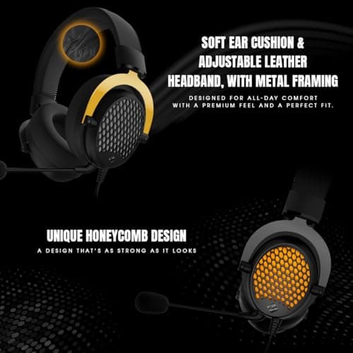 Cosmic Byte CryoCore 7.1 Surround Wired Gaming Headset with Noise-Cancelling Mic, Honeycomb Metal Design, Braided Cable, PC Software & PS4/PS5 3D Audio Support (Black) 4