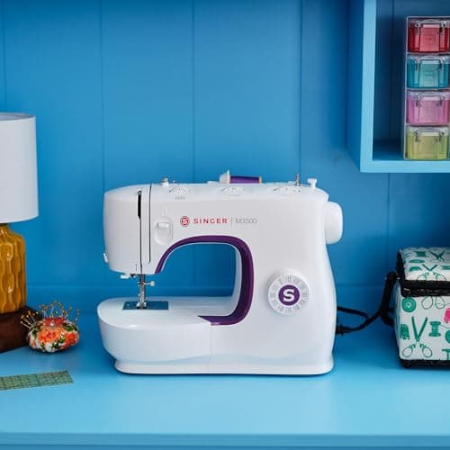 SINGER M3500 Lightweight & Portable Sewing Machine with Accessory Kit | 110 Stitch Applications, LED Light & 1-step Buttonhole | Great for Quilting, Crafts & Mending 5