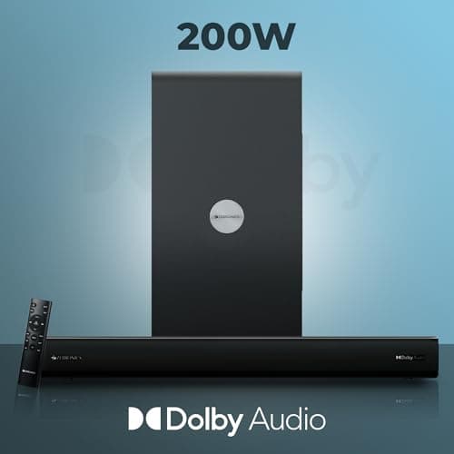 ZEBRONICS Juke BAR 8700 PRO 200W Dolby Soundbar with Wireless Subwoofer, Supports Bluetooth, HDMI (ARC), AUX, Dolby Audio, LED Display, Wall Mountable, Virtual Surround Sound, Dual Drivers 2