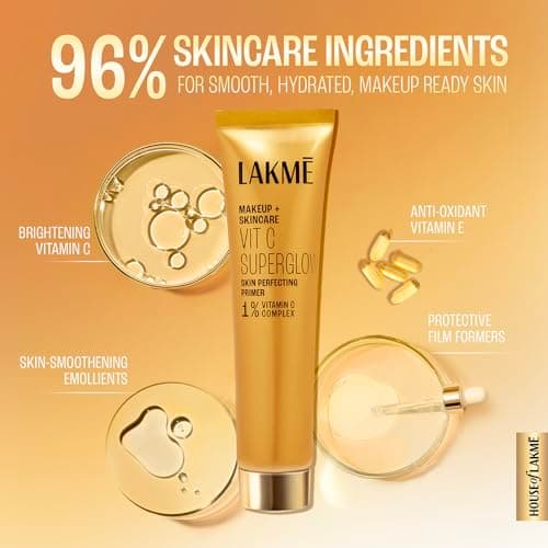 Lakme Makeup+Skincare VitC Superglow Skin Perfecting Primer 30g 4
