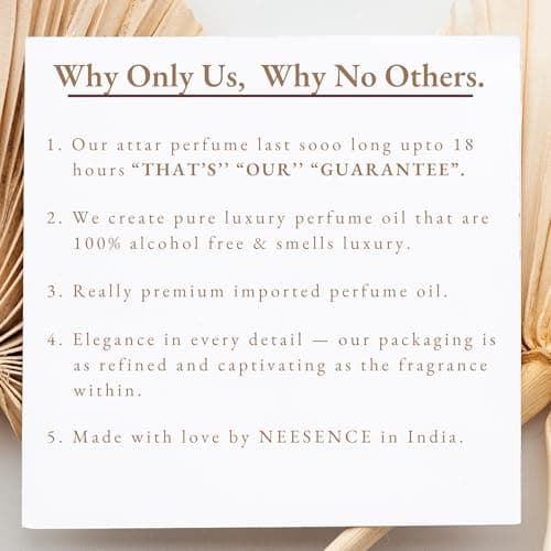Ruh Khus Attar by NEESENCE 12ml Concentrated Elegant Scent 100% Alcohol-Free, All-Day Wear Perfume Oil Long Lasting Itra For Unisex 3