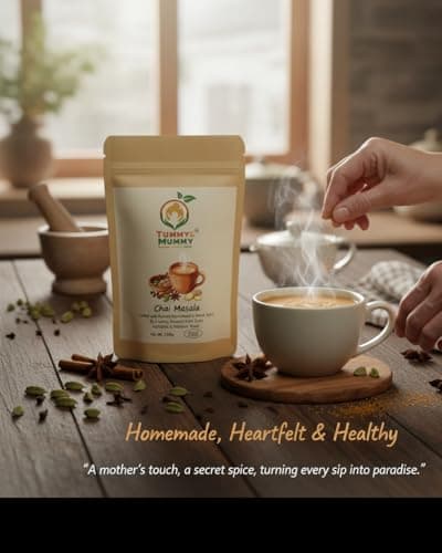 TUMMY & MUMMY Premium Chai Masala 100gm | Authentic Indian Spice Blend for RestaurantStyle Kadak Chai | Homemade Aromatic Tea Spice 2