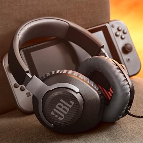 JBL Quantum 100 Wired Over Ear Gaming Headphones with Mic, 40mm Realistic Dynamic Drivers, Detachable Boom Mic, 1kHz Sensitivity, Memory Foam Cushioning, PC/Mobile/PS/Xbox/Nintendo/VR Compatible-Black 5
