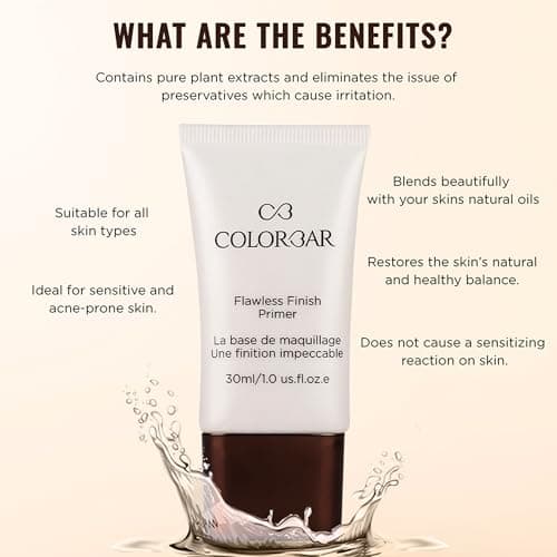 Colorbar Cosmetics Flawless Finish Primer 30 ml, Transparent |Moisturizes Skin | Gel based light weight formula |Provides Radiant & Smooth Finish 2