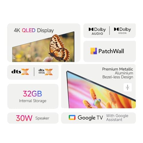 Xiaomi 164 cm (65 inches) X Pro QLED Series Smart Google TV L65MA-SIN 4K Ultra HD(Black) 2