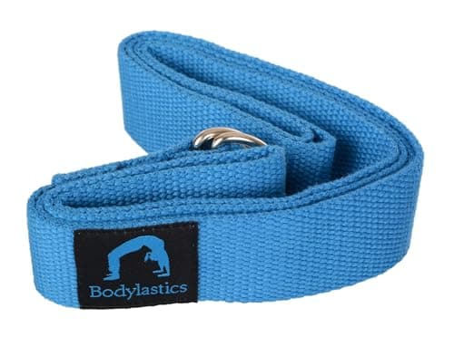Bodylastics 13” Yoga Wheel & Yoga Strap/Belt for Back Bends, Stretching Roller Workout, Exercise Accessories for Men & Women Sweat Resistant, Eco-Friendly 3