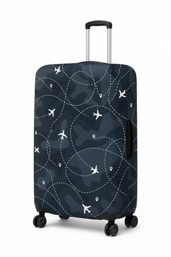 Printed Luggage Cover for Traveling Bag & Suitcase - Stretchable & Scratchproof Trolley Protector with Velcro Lock & Lightweight Washable Material(Suitcase Bag Not Included, Only Cover in Product) 2
