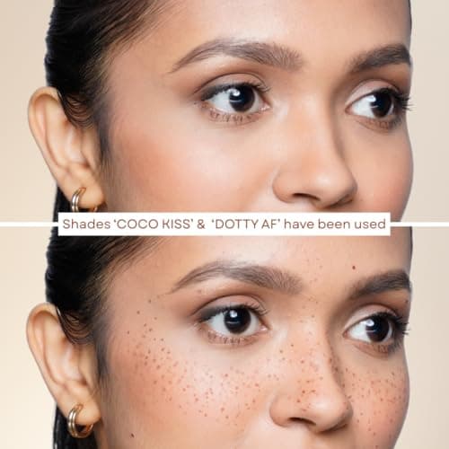 Mrucha Beauty Dotty AF Natural Faux Freckle Pen, Water Ink Formula, Dark Brown Shade, Precision Tip Beauty Mark Enhancer | 2ml 5