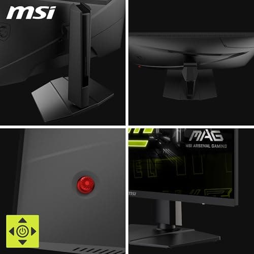 MSI MAG 275F 27 Inch FHD Gaming Monitor - 1920 x 1080 Rapid IPS Panel, 180 Hz / 0.5ms (GtG, Min.),115% sRGB Colour Gamut, Frameless Design, HDR Ready - DisplayPort 1.4, HDMI™ 5