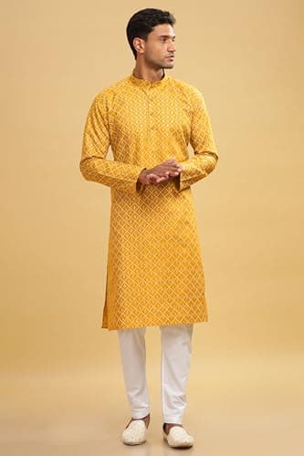 BE ACTIVE Cotton | Traditional and Elegant Look | Indian Kurta for Men | Full Sleeve Kurta C-RF0062 KR 1 M 4