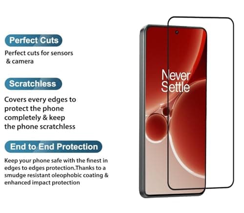 JGD PRODUCTS for OnePlus Nord 4 5G Tempered glass with Full Edge Protection and Easy Installation Kit 4