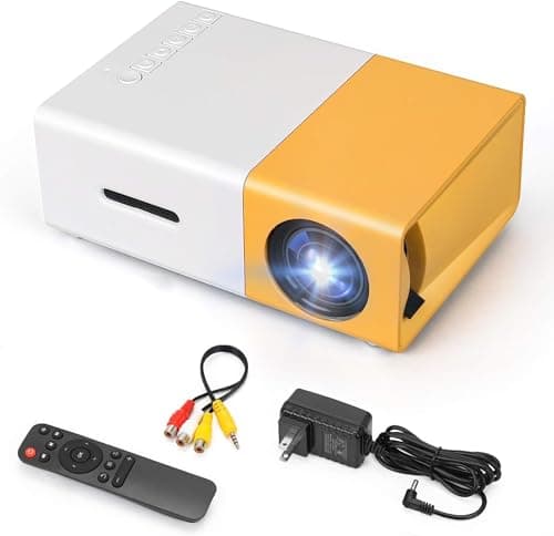 Yellow YG300 400LM Portable Mini Home Theater LED Projector with Remote Controller, Support HDMI, AV, SD, USB Interfaces (Yellow) 2