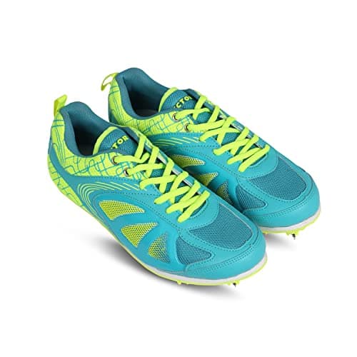 Vector X Bolted High-Performance Outdoor Running/Athletic Track and Field Shoes with Removeable Spike|Durable Sports Footwear Shoe for Adult, Men Women & Boys Kids (Seagreen, Size-5) 4