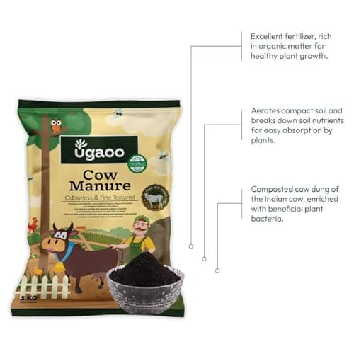 Ugaoo Cow Dung Manure Fertilizers for Plants & Home Gardening - 5 kg 4