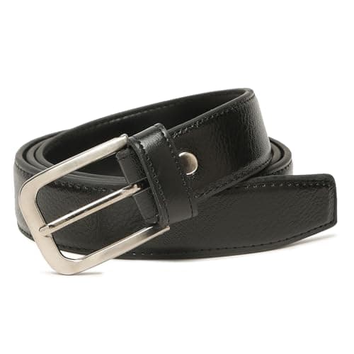 TYBELT PU Leather Belt for Men – Classic Black Belt with Polished Finish, Pin Buckle, Adjustable Fit Up to 42 Inches – Stylish Formal & Casual Accessory 5