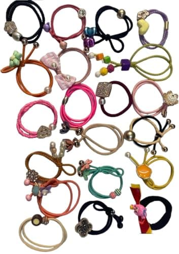 Double Layer Unique Collection Girls Stones/Beads Topclass Hair Rubber Band A Complete Package (Quality You won't Find Anywhere) For Women's And Girls / Hair Accesories / Gift pack / Occasion Gifting  3