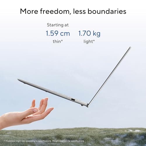 ASUS Vivobook S16,Intel Core Ultra 5 225H,AI PC(Intel Arc iGPU/16GB RAM/512GB SSD/FHD/16/60Hz/Backlit Keyboard/70Whr/Windows 11/M365 Basic(1Year)*/Office Home 2024/Cool Silver/1.7 Kg) S3607CA-SH071WS 2