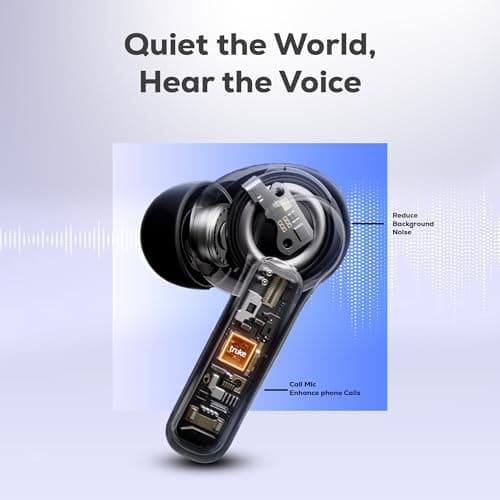 truke New Launch Mega 12 True Wireless in Ear Earbuds W/ 24-Bit Spatial Audio, Premium Leather Textured Design, 70H Playtime Fast Charge Buds, 13mm Drivers TWS, Low Latency, ENC (Ash Black) 6