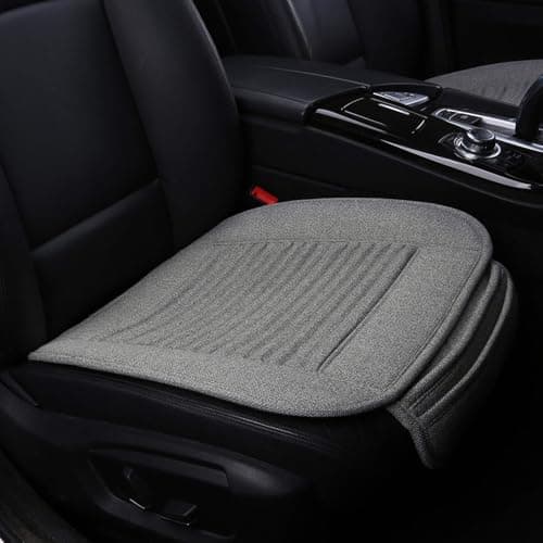 Suninbox Car Seat Covers,Buckwheat Hulls Car Seat Cushion Covers Pad Mat，Ventilated Breathable Comfortable Interior Car Seat Protector, Anti-Skid Four Seasons General (Gray)