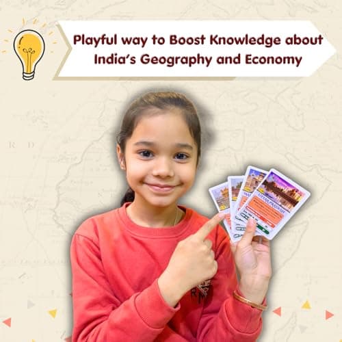 CocoMoco Kids States of India Trump Cards Game for Kids, Learning Game and Educational Toy, Birthday Return Gift for Kids Ages 6-7, 8-10, 11-12 Year Old Boys and Girls(Pack of 10) 5