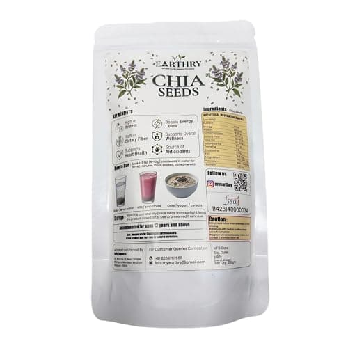 MY EARTHRY Premium Chia Seeds 250g – High in Omega-3 & Antioxidants | Supports Weight Management | High in Protein, Calcium & Fibre | Superfood for your Health | Good for Hair and Skin 5