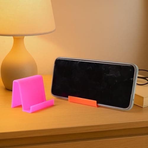 Shivstor 1 Pcs Universal Mobile Stand Foldable Adjustable Phone Holder for Smartphone iPhone iPad Tablet Desktop Stand for Table Office Study Kitchen Travel Durable Plastic Mobile Stand (1 Piece)