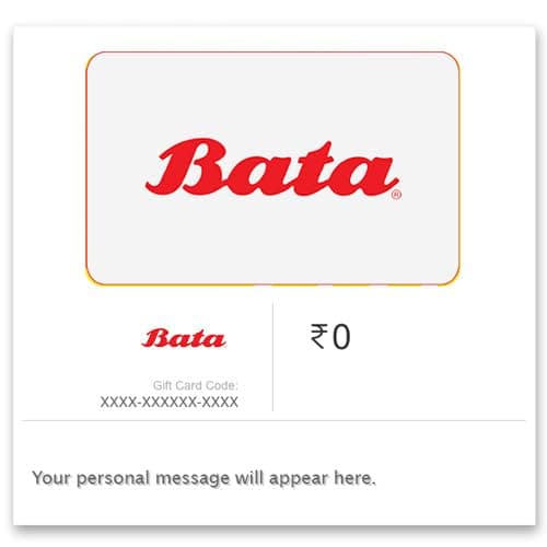 Bata | E-Gift Card |Instant Delivery | Valid for in-store purchases|6 Month Validity