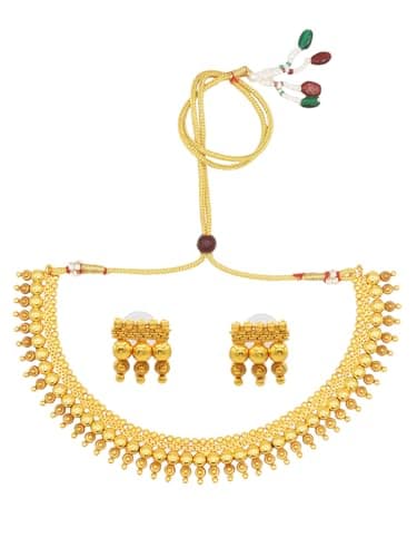 ASMITTA Stunning Gold Plated Jewellery Set for Women - NS1081MLGLSS0