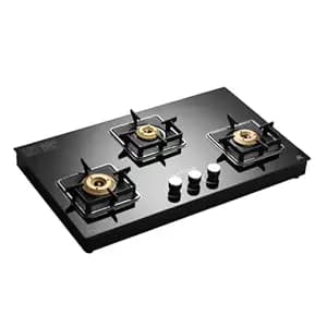 Lifelong 3 Gas Burner Tops - 3 Burners Hob Top Gas Stove with Automatic Ignition - Toughened Glass Top Gas Stoves for Home & Kitchen - Automatic Gas Stove for Modular Kitchen (LLHT007)
