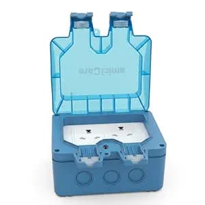 amiciCare Waterproof Power Socket, 6/16Amp Outdoor Electric Switch Socket Box IP66