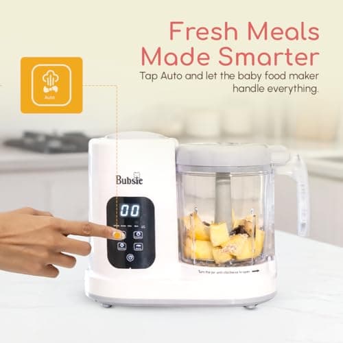 Bubsie Lil Chef Pro All-in-One Baby Food Processor | Electric Baby Puree Maker, Steamer, Blender, Sterilizer, Warmer & Self-Cleaning Function | Touch Screen BPA-Free 400ml Bowl | 1 Year Warranty 5
