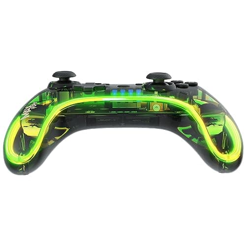 Zebronics MAX FURY Transparent RGB LED Illuminated Wired Gamepad for Windows PC, Android, with Dual analog sticks, Quad front triggers, Dual motors force, Haptic Feedback 2